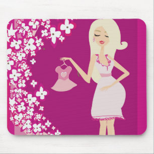 schwangere Blondine Mousepad