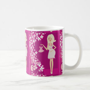 schwangere Blondine Tasse