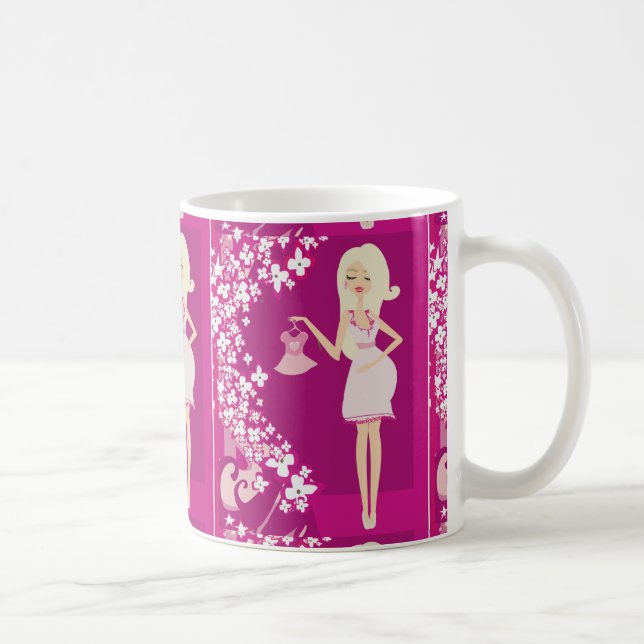 schwangere Blondine Tasse (Rechts)