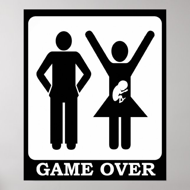 Schwangere Ehefrau - Neuer Vater Poster (Vorne)