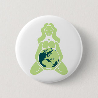 Schwangere Erdgöttin Button