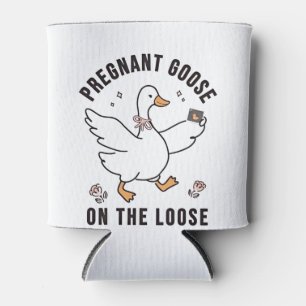 Schwangere Gans auf dem Lose Pregnancy Goose Bird Dosenkühler