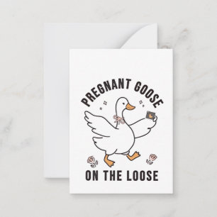 Schwangere Gans auf dem Lose Pregnancy Goose Bird Mitteilungskarte