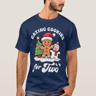 Schwangere Holiday Pregnancy Eating Cookies for fu T-Shirt