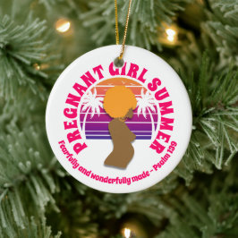 SCHWANGERE MÄDCHEN Christlicher SOMMER Bibelverse Keramik Ornament