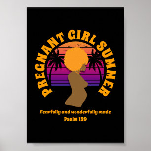 SCHWANGERE MÄDCHEN SOMMER Benutzerdefinierter chri Poster