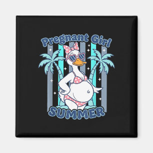 Schwangere Mädchen Sommer lustige Babyparty Gans Magnet