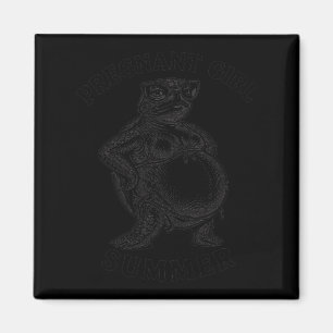 Schwangere Mädchen Sommer Schildkröte Lustige Schw Magnet