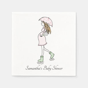 Schwangere Mama Babydusche Serviette