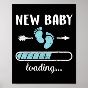 Schwangere Mama New Baby Boy Loading Son New Dad Poster