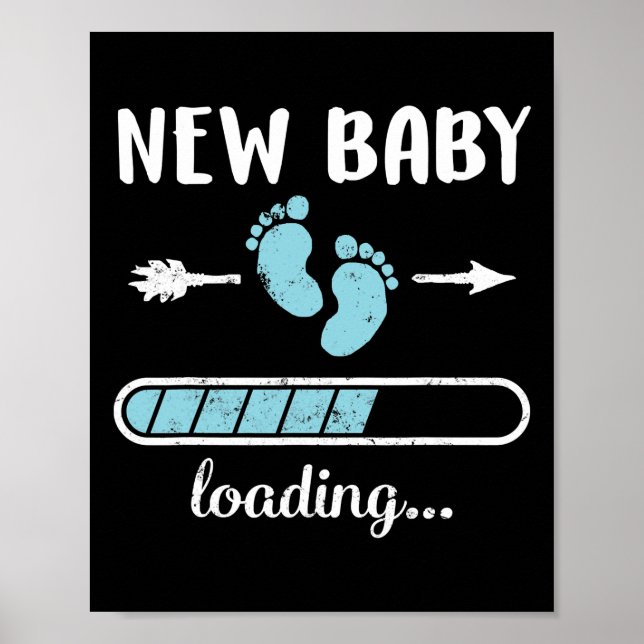 Schwangere Mama New Baby Boy Loading Son New Dad Poster (Vorne)