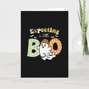 Schwangere Mutter wird Little Boo Lustiges Hallowe Karte