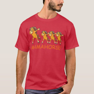 Schwangere Muttertriplinen für Pferdefreunde T-Shirt