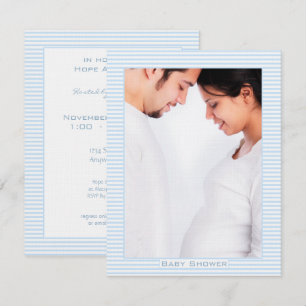 Schwangere Paare Foto Baby Boy Shower Einladung