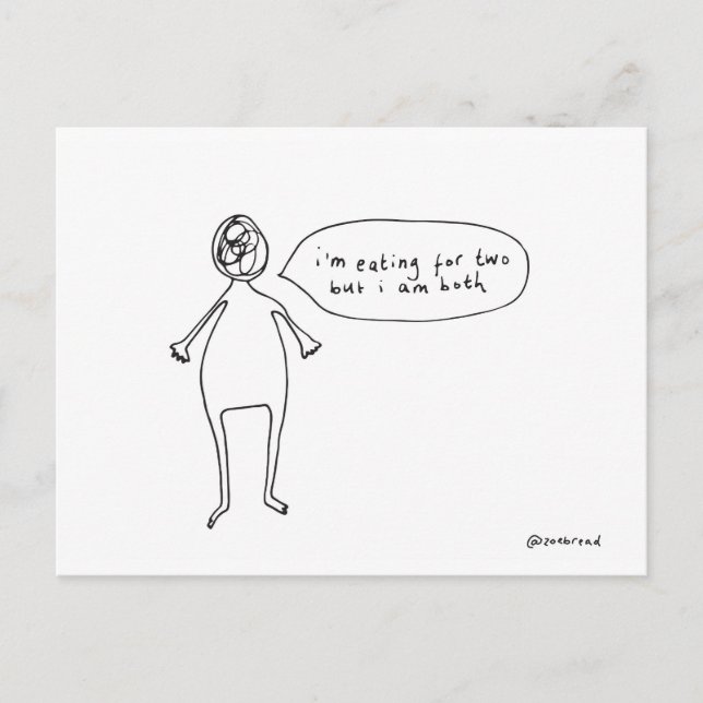 schwangere Postkarte (Vorderseite)