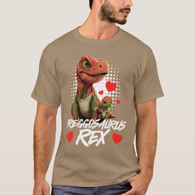 Schwangere Preggosaurus Epectant Mütter Mamasaurus T-Shirt (Vorderseite)