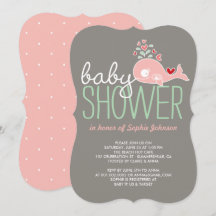 Schwangere rosa Mutter-Wal Süße Mädchen-Baby-Party