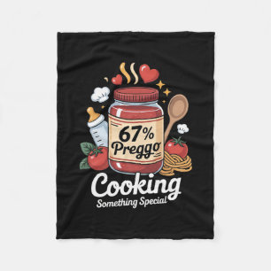 Schwangere Sauce Pasta Schwangerschaftsankündigung Fleecedecke