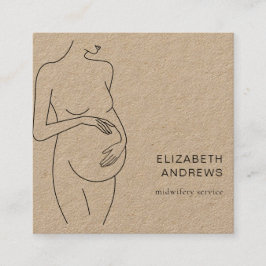 Schwangere, schlicht-moderne Visitenkarte