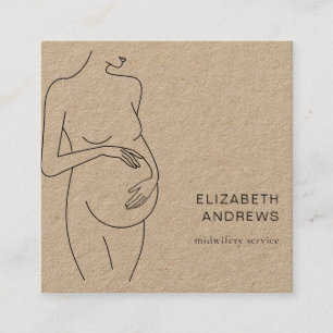 Schwangere, schlicht-moderne Visitenkarte