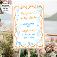 Schwangere und poolside Sommer-Poolparty-Baby-Part