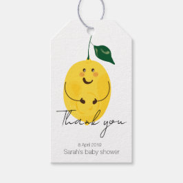 Schwangere Zitronenspülung "Danke" Geschenkanhänger