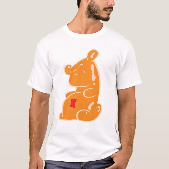 Schwangerer gummiartiger Bär T-Shirt (Vorderseite)