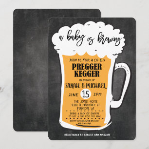 Schwangerer Kumpel Bier Baby Shower Einladung