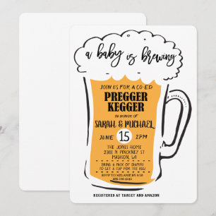 Schwangerer Kumpel Bier Baby Shower Einladung