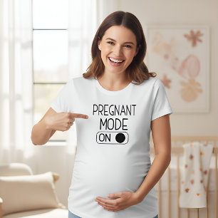 "Schwangerer Modus Ein" Baby-Ankündigung Schwang Tri-Blend Shirt