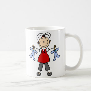 Schwangerer Stick-Figur Tasse