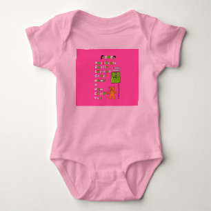 Schwangerschaft Akronym Mädchen Rosa Hintergrund B Baby Strampler