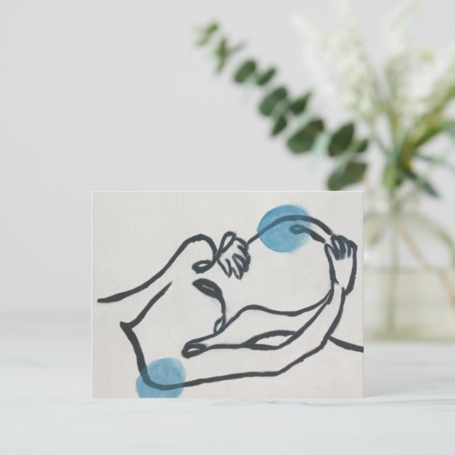 Schwangerschaft Ankündigung Baby Boy Postkarte (Stehend Vorderseite)