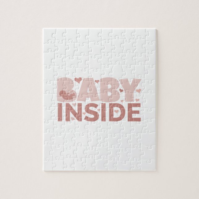 Schwangerschaft Ankündigung Baby Inside Fetus schw Puzzle (Vertikal)