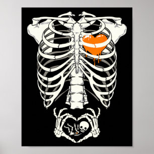 Schwangerschaft Ankündigung Junge Mutter Halloween Poster