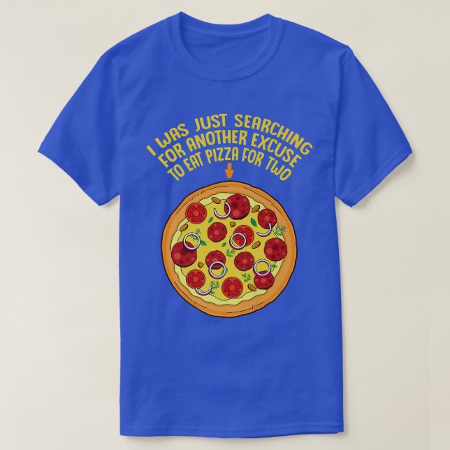 Schwangerschaft Ankündigung Pizza für zwei Baby Ba T-Shirt (Design vorne)