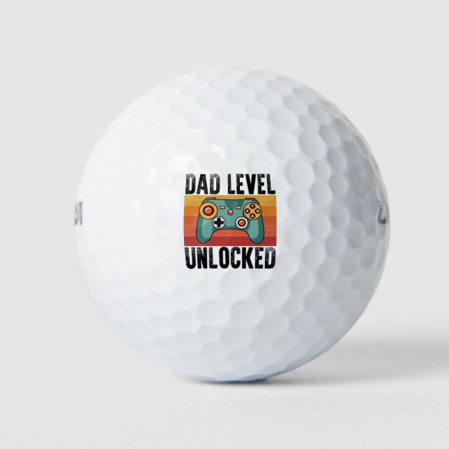 Schwangerschaft Ankündigung Vater Level Entsperrt  Golfball (Vorderseite)