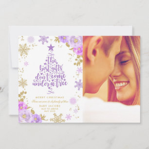 Schwangerschaft Ankündigung Weihnachts Foto-Karte 