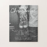 Schwangerschaft Ankündigung Weihnachts-Foto Puzzle<br><div class="desc">Schwangerschaft Ankündigung Weihnachten Foto Jigsaw Puzzle.</div>