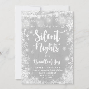 Schwangerschaft Ankündigung Weihnachtskarte Rustik