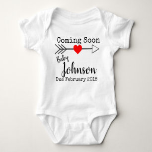 Schwangerschaft annoucement baby strampler