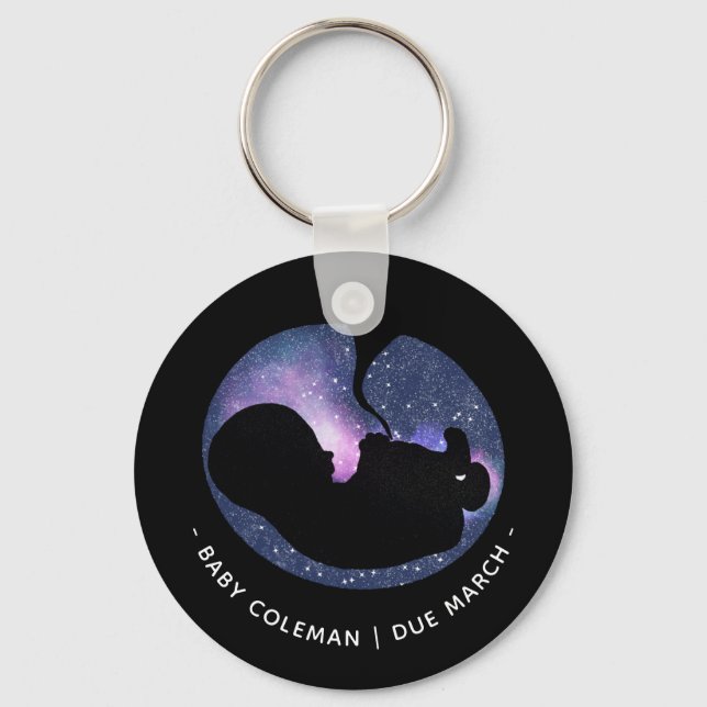 Schwangerschaft Announcement Stars Baby Spirituell Schlüsselanhänger (Vorderseite)