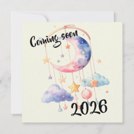 Schwangerschaft baby 2026 Wolken mobile  Ankündigung