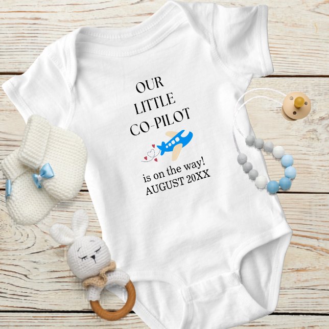 Schwangerschaft Baby Junge Flugzeug Kleiner Copilo Strampler (Von Creator hochgeladen)