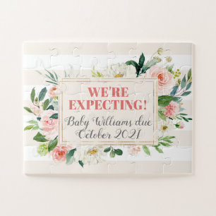 Schwangerschaft Baby-Reveal-Ankündigung erwarten w Puzzle