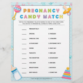 Schwangerschaft Candy Match [Baby Basics Blue] Briefbogen