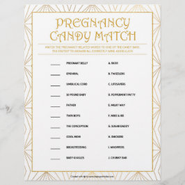 Schwangerschaft Candy Match [Goldene Linien] Briefbogen