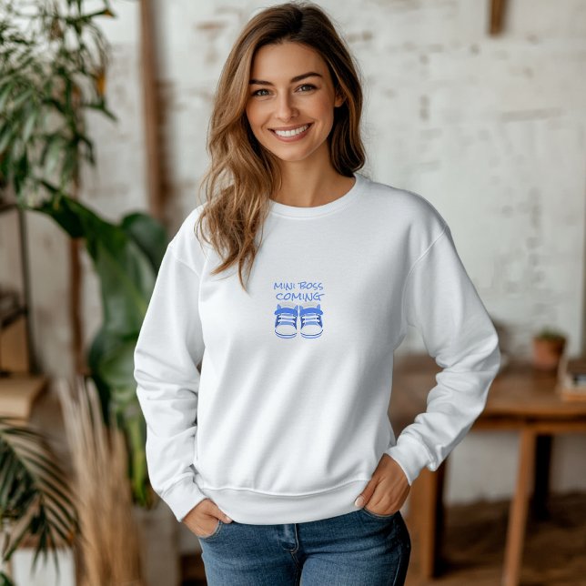 Schwangerschaft Erster Muttertag hellblaue Babysch Sweatshirt (Von Creator hochgeladen)