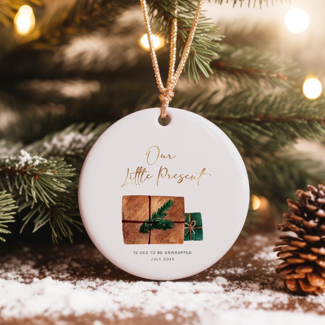 Schwangerschaft erwartet Weihnachten Neues Baby Keramik Ornament (Von Creator hochgeladen)