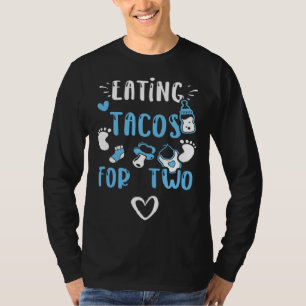 Schwangerschaft Essen Tacos für Zwei Baby Jungen T-Shirt